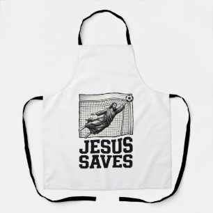 Jesus Spaart Voetbal Keeper Vintage Gravure Shirt_ Schort