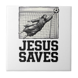 Jesus Spaart Voetbal Keeper Vintage Gravure Shirt_ Tegeltje