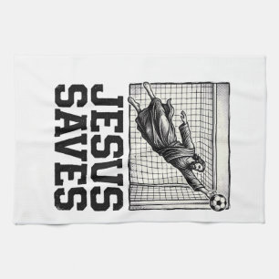 Jesus Spaart Voetbal Keeper Vintage Gravure Shirt_ Theedoek