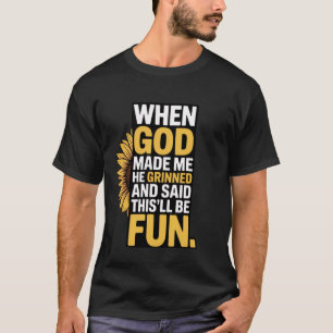 Jesus Spaart Zonnebloem Subtiel Christelijk Religi T-shirt