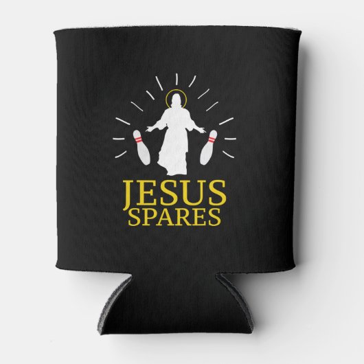Jesus Spares Funny Christelijke Bowling Blikjeskoeler (Voorkant)