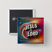 Jesus Square Button (Voorkant /achterkant)