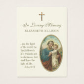 Jesus St. Joseph Scripture Funeral Prayer Kaart (Voorkant)