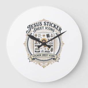 Jesus sticker sheet pictogrammen Jesus sticker she Grote Klok