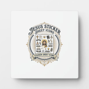 Jesus sticker sheet pictogrammen Jezus sticker she Fotoplaat