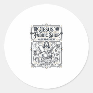 Jesus Stof Winkel Haberdashery Jesus Stof Winkel H Ronde Sticker