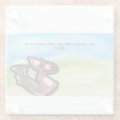 jesus stone glazen onderzetter (Achterkant)