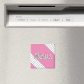Jesus Striped Pattern Magnet Magneet (Insitu (Vaatwasser))