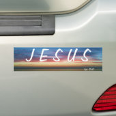 JESUS SUNRISE BUMPERSTICKER (Op auto)