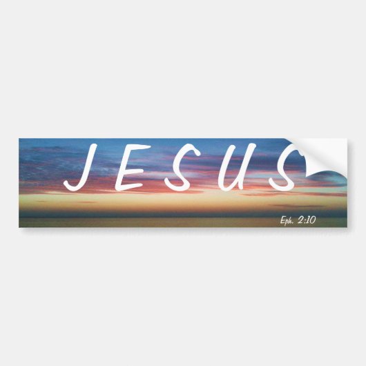 JESUS SUNRISE BUMPERSTICKER (Voorkant)