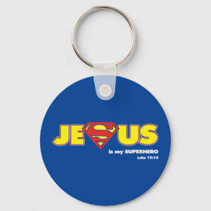 Jesus Superheld Sleutelhanger