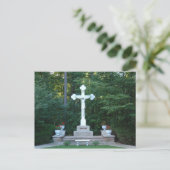 Jésus sur la carte postale croisée (Debout devant)