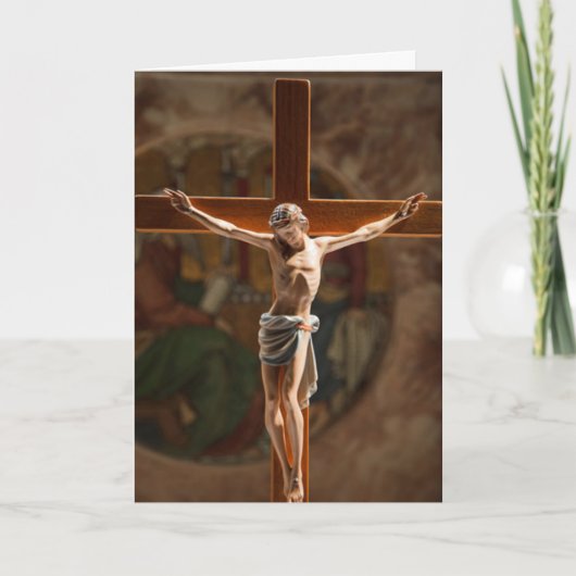 Jésus sur la croix Carte de voeux (Devant)