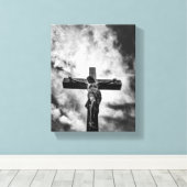Jésus sur la Croix – Toile de Foi et de Rédemption (Insitu (Plancher de Bois))