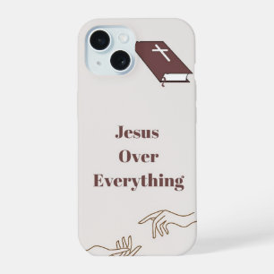 "Jésus sur tout" IPhone 15 téléphone case