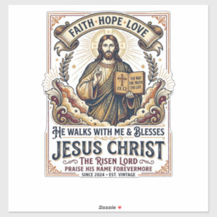 Jesus Surft T-Shirt Inspirerend Geloof Sticker