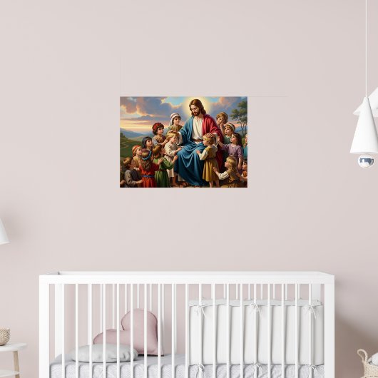 Jesus Surrounded by Children Poster (Kinderkamer 2)