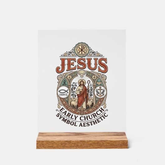 Jésus Symbole de l'Église primitive Esthétique Jés (Recto)