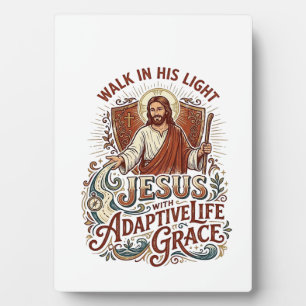 Jesus T-shirt voor stimulans voor mensen met een b Fotoplaat