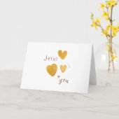 Jésus t'aime. Carte de voeux numérique moderne (Fleur jaune)