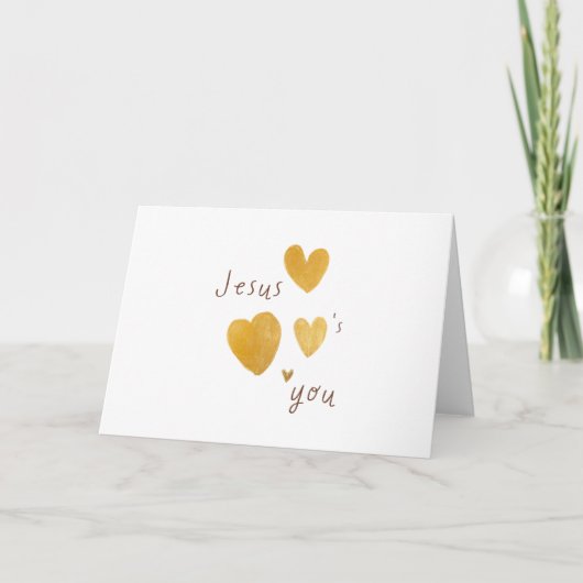 Jésus t'aime. Carte de voeux numérique moderne (Devant)