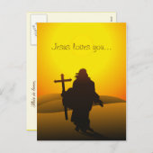 Jésus t'aime Carte postale de Pâques (Devant / Derrière)
