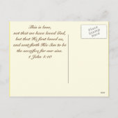 Jésus t'aime Carte postale de Pâques (Dos)