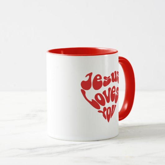 Jésus t'aime Mug (Devant droit)