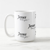 Jésus t'aime Mug au café (Gauche)
