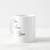 Jésus t'aime Mug au café (Devant gauche)