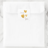 Jésus t'aime. Stickers & Étiquette moderne (Sac)