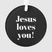 Jésus t'aime ! | Style de caractères rétro-moderne (dos)
