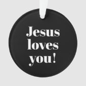 Jésus t'aime ! | Style de caractères rétro-moderne (devant)