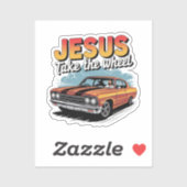 Jesus Take the Wheel  Muscle Car Sticker (Vel)