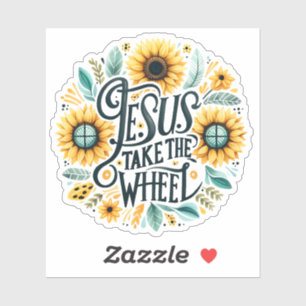 Jesus Take the Wheel - Sticker de la foi