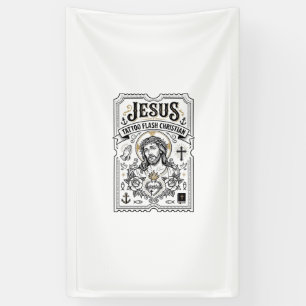 Jesus Tatoeage Flash Christelijke Jezus Tatoeage F Spandoek