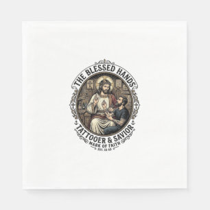 Jesus Tattoo Artist Studio T-Shirt Inspirerend F Servet