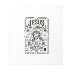 Jesus Tattoo Flash Christelijke Jezus Tattoo Flash Notitieblok
