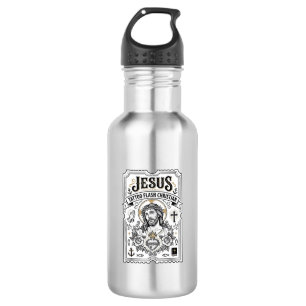 Jesus Tattoo Flash Christelijke Jezus Tattoo Flash Waterfles