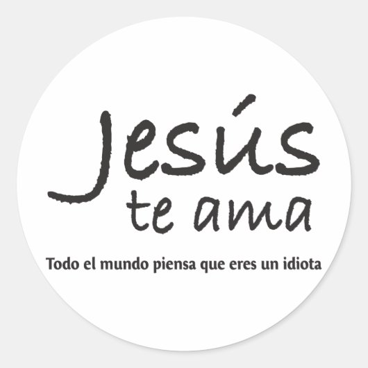 Jesús te ama ronde sticker (Voorkant)