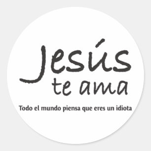Jesús te ama ronde sticker