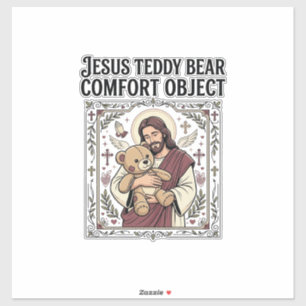 Jesus Teddybeer Troostobject Jezus Teddybeer C Sticker