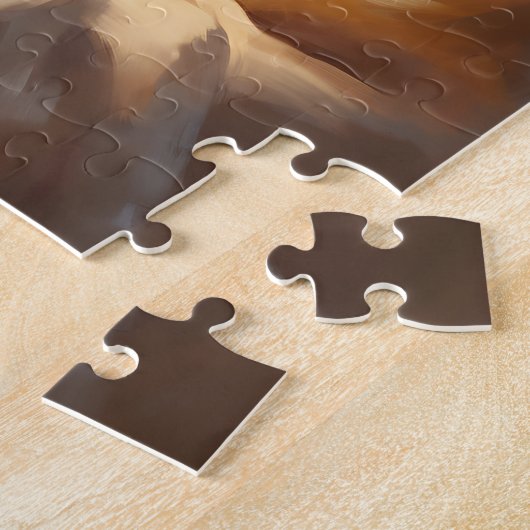 Jésus tenant le puzzle des bougies (Côté)