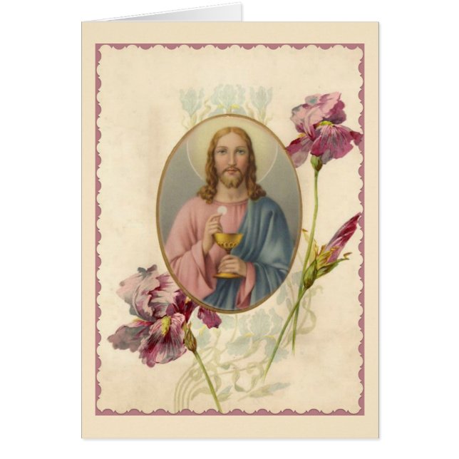 Jésus tenant l'Eucharistie et le Chalice (Devant)