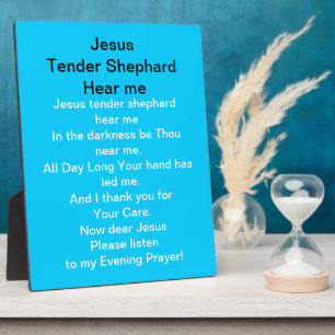 Jesus Tender Shephard hoort me Plaque Fotoplaat
