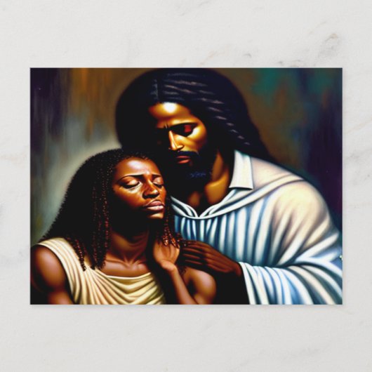 Jesus the Comforter Christian Art Carte postale (Devant)