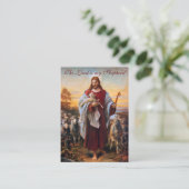 Jesus the Good Shepherd - Carte de prière (plat) (Debout devant)