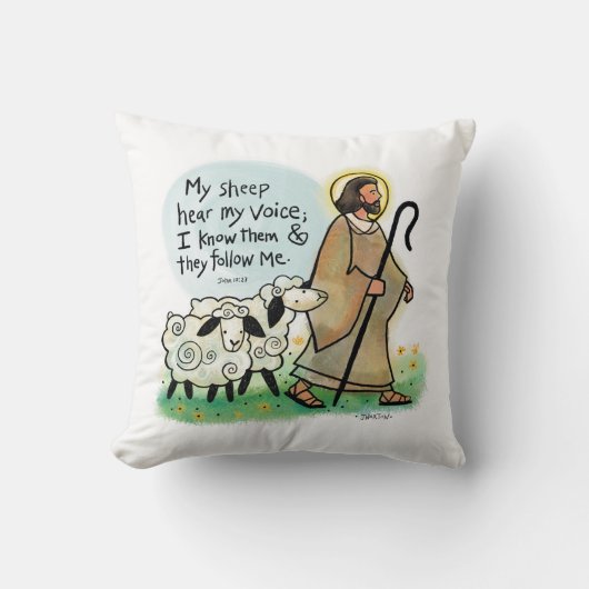 Jesus the Good Shepherd coussin personnalisable (Recto)