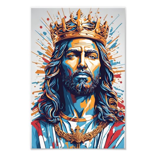 JESUS THE KING FOTO AFDRUK (Voorkant)