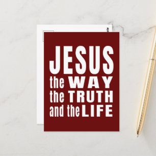 Jesus The Way The Truth and The Life Briefkaart